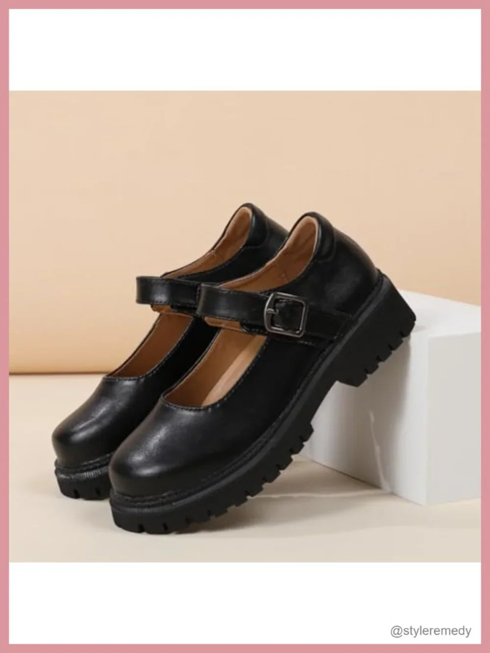 Women's Chunky Platform Mary Jane Shoes - Memory Foam Casual Dressy Flats